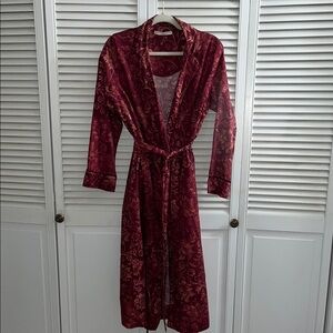 Peruvian Connection Cotton floral tonal belted robe